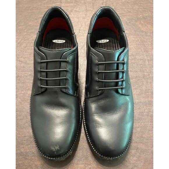 Kizik Men’s Black Leather Slip-On Dress Shoe 9.5M FAST Hands-Free Technology - Picture 1 of 8